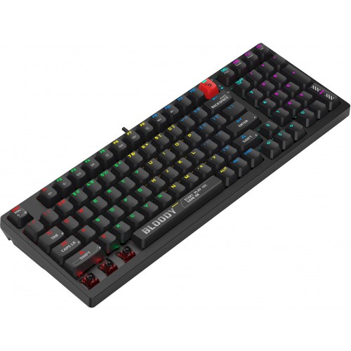 Клавиатура A4Tech S98 механическая черный USB for gamer LED (S98 BLACK) кабель 1.8м