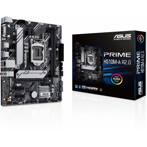 Материнская плата Asus PRIME H510M-A R2.0 Soc-1200 Intel H470 2xDDR4 mATX AC`97 8ch(7.1) GbLAN+VGA+HDMI+DP