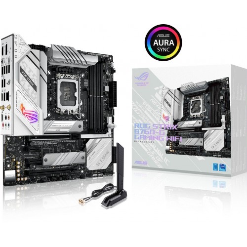 Материнская плата Asus ROG STRIX B760-G GAMING WIFI Soc-1700 Intel B760 4xDDR5 mATX AC`97 8ch(7.1) 2.5Gg RAID+HDMI+DP