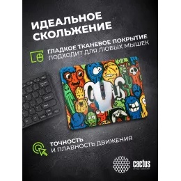 Коврик для мыши Cactus Colorful Cacti 400x300x3мм (CS-MP-PRO07XL)