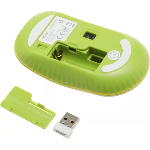Клавиатура + мышь Acer OCC205 клав:зеленый/желтый мышь:зеленый/желтый USB беспроводная slim Multimedia (ZL.ACCEE.00E)