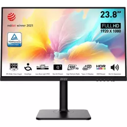 Монитор MSI 23.8" Modern MD2412P черный IPS LED 1ms 16:9 HDMI M/M матовая HAS Piv 300cd 178гр/178гр 1920x1080 100Hz FreeSync FHD USB 4.65кг