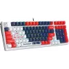 Клавиатура A4Tech S98 Sports механическая синий/белый USB for gamer LED (S98 SPORTS NAVY BLMS RED PLUS) кабель 1.8м