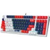 Клавиатура A4Tech S98 Sports механическая синий/белый USB for gamer LED (S98 SPORTS NAVY BLMS RED PLUS) кабель 1.8м