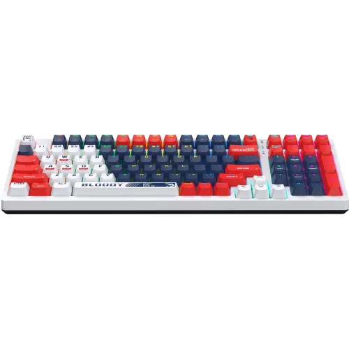 Клавиатура A4Tech S98 Sports механическая синий/белый USB for gamer LED (S98 SPORTS NAVY BLMS RED PLUS) кабель 1.8м