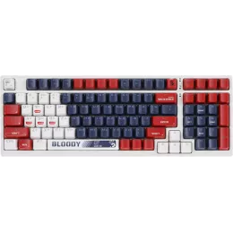 Клавиатура A4Tech S98 Sports механическая синий/белый USB for gamer LED (S98 SPORTS NAVY BLMS RED PLUS) кабель 1.8м