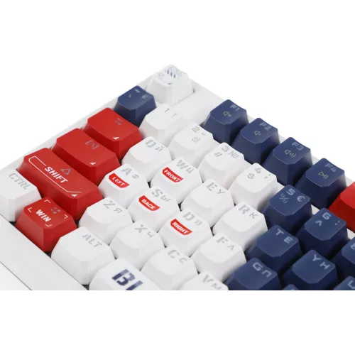Клавиатура A4Tech S98 Sports механическая синий/белый USB for gamer LED (S98 SPORTS NAVY BLMS RED PLUS) кабель 1.8м
