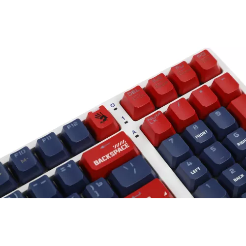 Клавиатура A4Tech S98 Sports механическая синий/белый USB for gamer LED (S98 SPORTS NAVY BLMS RED PLUS) кабель 1.8м