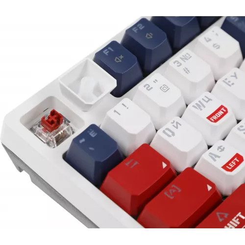 Клавиатура A4Tech S98 Sports механическая синий/белый USB for gamer LED (S98 SPORTS NAVY BLMS RED PLUS) кабель 1.8м