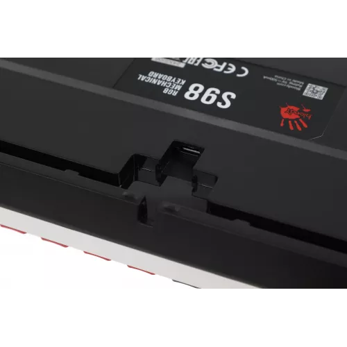 Клавиатура A4Tech S98 Sports механическая синий/белый USB for gamer LED (S98 SPORTS NAVY BLMS RED PLUS) кабель 1.8м