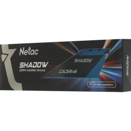 Память DDR4 8GB 2666MHz Netac NTSDD4P26SP-08B Shadow RTL Gaming PC4-21300 CL19 DIMM 288-pin 1.2В с радиатором Ret