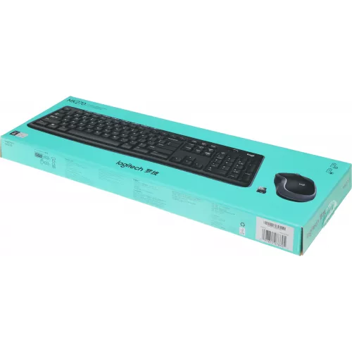 Клавиатура + мышь Logitech MK270 клав:черный мышь:черный USB беспроводная Multimedia (920-003381)