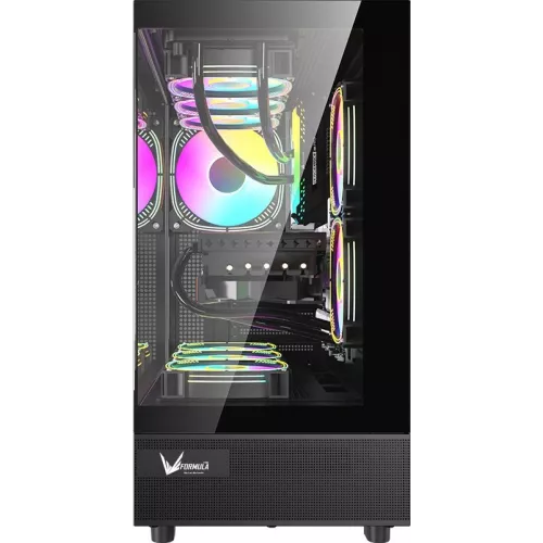 Корпус Formula Crystal Z8 черный без БП ATX 11x120mm 4x140mm 1xUSB3.0 audio bott PSU