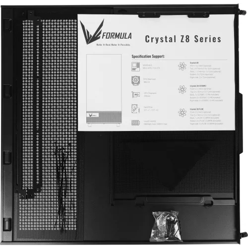 Корпус Formula Crystal Z8 черный без БП ATX 11x120mm 4x140mm 1xUSB3.0 audio bott PSU