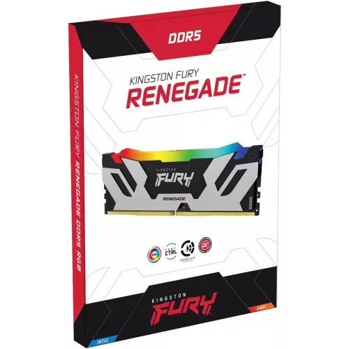 Память DDR5 2x16GB 7200MHz Kingston KF572C38RSAK2-32 Fury Beast RGB RTL Gaming PC5-57600 CL38 DIMM 288-pin 1.45В kit single rank с радиатором Ret