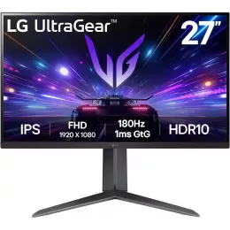 Монитор LG 27" UltraGear 27GS65F-B черный IPS LED 16:9 HDMI матовая HAS 300cd 178гр/178гр 1920x1080 180Hz FreeSync DP FHD 7.2кг