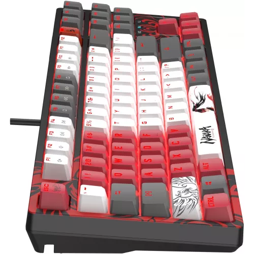 Клавиатура A4Tech S87 Naraka механическая черный/красный USB for gamer LED кабель 1.8м