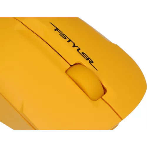 Мышь A4Tech Fstyler FG15CS Air2 желтый оптическая 1200dpi silent беспров. USB для ноутбука 3but