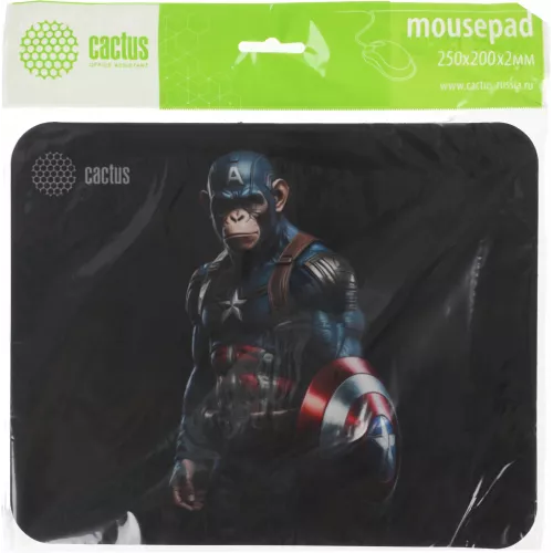Коврик для мыши Cactus Captain America рисунок 250x200x3мм (CS-MP-D08S)