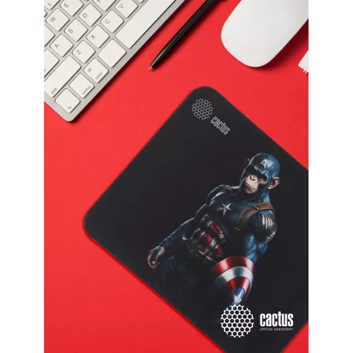 Коврик для мыши Cactus Captain America рисунок 250x200x3мм (CS-MP-D08S)