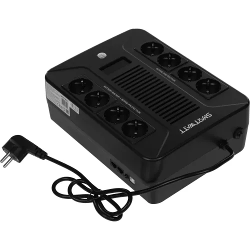 Источник бесперебойного питания Smartwatt Safe Pro LCD 480Вт 800ВА черный