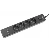 Сетевой удлинитель Powercube PC-7B-2M 1.9м (4 розетки) черный (коробка)