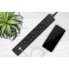 Сетевой удлинитель Powercube PC-7B-2M 1.9м (4 розетки) черный (коробка)
