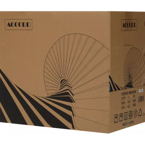Корпус Accord ACC-M3301 белый без БП mATX 6x120mm 2x140mm 1xUSB2.0 1xUSB3.0 audio bott PSU