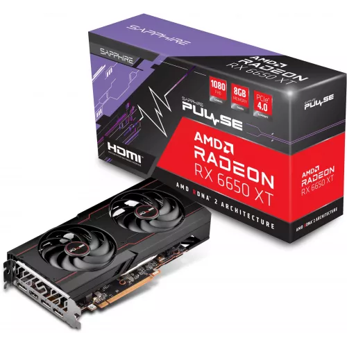 Видеокарта Sapphire PCI-E 4.0 11319-07-20G PULSE RX 6650 XT GAMING OC AMD Radeon RX 6650XT 8Gb 128bit GDDR6 2410/17500 HDMIx1 DPx3 HDCP Ret