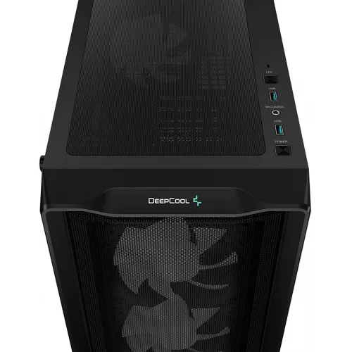 Корпус Deepcool CC560 Mesh V2 черный без БП ATX 4x120mm 5x140mm 2xUSB3.0 audio bott PSU