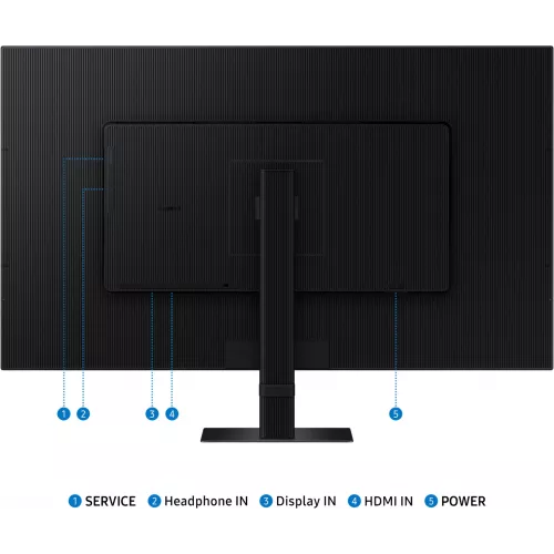 Монитор Samsung 32" ViewFinity S7 S32D700EAIXCI черный VA LED 5ms 16:9 HDMI матовая Piv 350cd 178гр/178гр 3840x2160 60Hz DP 4K 5.9кг