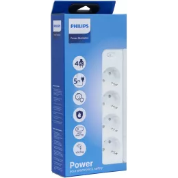 Сетевой фильтр Philips CHP2145WC/51 5м (4 розетки) белый (коробка)