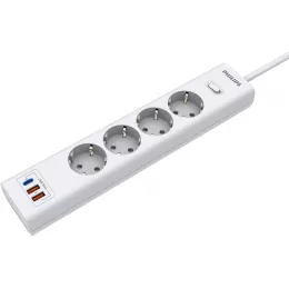 Сетевой фильтр Philips CHP4346WC/51 5м (4 розетки) белый (коробка)