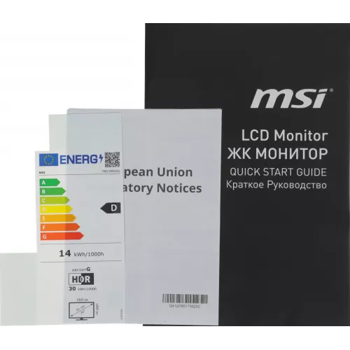 Монитор MSI 23.8" Pro MP242L черный IPS LED 16:9 HDMI матовая 250cd 178гр/178гр 1920x1080 100Hz DP FHD 3.07кг