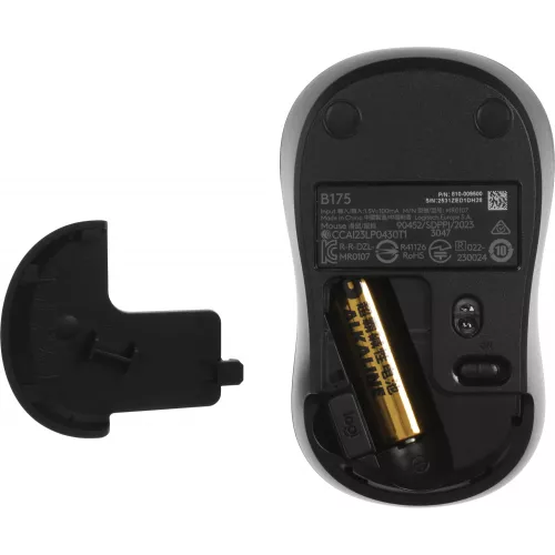 Мышь Logitech B175 черный оптическая 1000dpi беспров. USB для ноутбука 2but (910-004332)