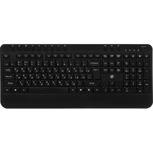 Клавиатура Оклик K257W черный USB беспроводная Multimedia (подставка для запястий) (2070286)