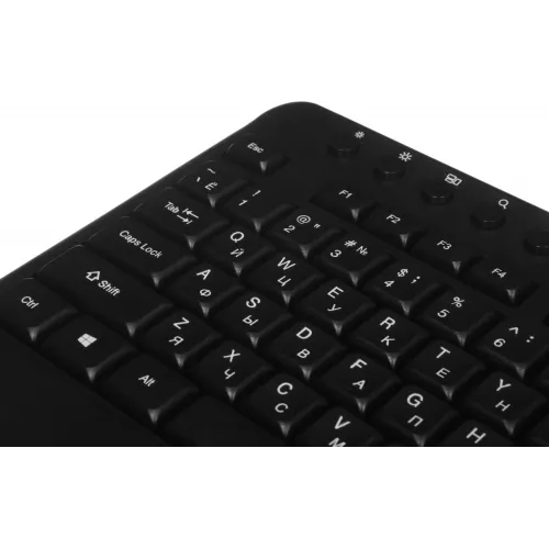 Клавиатура Оклик K257W черный USB беспроводная Multimedia (подставка для запястий) (2070286)