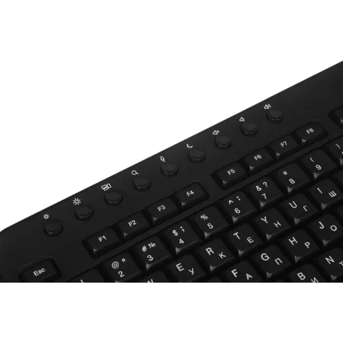 Клавиатура Оклик K257W черный USB беспроводная Multimedia (подставка для запястий) (2070286)