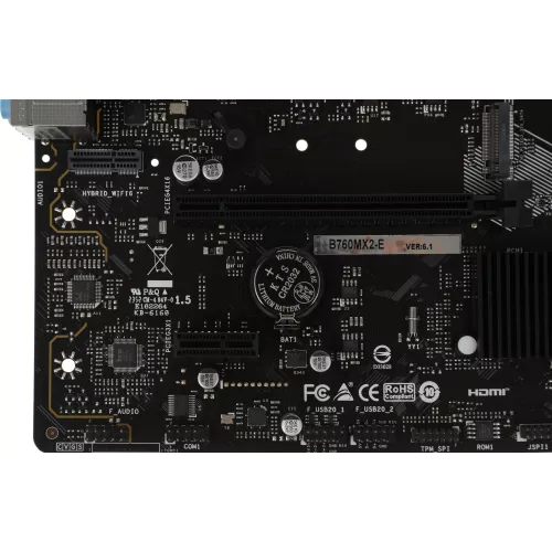 Материнская плата Biostar B760MX2-E Soc-1700 Intel B760 2xDDR5 mATX AC`97 8ch(7.1) 2.5Gg RAID+VGA+DVI+HDMI