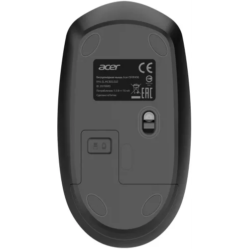 Мышь Acer OMR408 черный оптическая 1600dpi беспров. для ноутбука 4but (ZL.MCEEE.02Z)