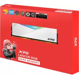 Память DDR5 2x16GB 6400MHz A-Data AX5U6400C3216G-DCLARWH XPG Lancer RGB RTL Gaming PC5-51200 CL32 DIMM 288-pin 1.35В kit dual rank с радиатором Ret