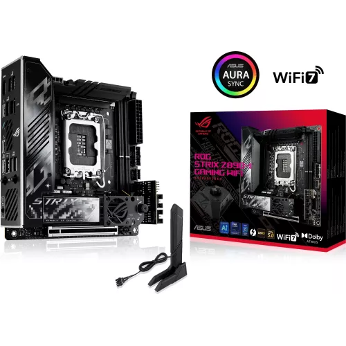 Материнская плата Asus ROG STRIX Z890-I GAMING WIFI Soc-1851 Intel Z890 2xDDR5 mini-ITX AC`97 8ch(7.1) 2.5Gg RAID+HDMI