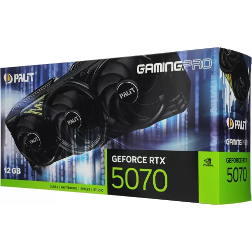 Видеокарта Palit PCI-E 5.0 PA-RTX5070 GAMINGPRO NVIDIA GeForce RTX 5070 12Gb 192bit GDDR7 2325/28000 HDMIx1 DPx3 HDCP Ret