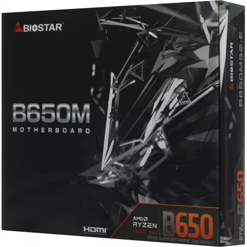 Материнская плата Biostar B650MS2-E Socket AM5 AMD B650 2xDDR5 mATX AC`97 8ch(7.1) 2.5Gg RAID+HDMI+DP