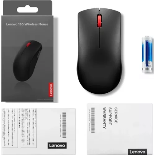 Мышь Lenovo 150 Wireless черный оптическая 1000dpi беспров. USB 2but (GY51L52638)