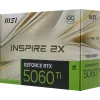 Видеокарта MSI PCI-E 5.0 RTX 5060 TI 8G INSPIRE 2X OC NVIDIA GeForce RTX 5060TI 8Gb 128bit GDDR7 2617/28000 HDMIx1 DPx3 HDCP Ret