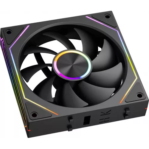 Вентилятор для корпуса PcCooler F3 X120 ARGB 120х120x25 черный 4-pin 28.4дБ (F3X120-BKAC112-GL) Ret