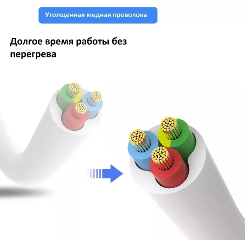 Сетевой фильтр Deli ET432 3м (3 розетки) белый (пакет ПЭ)
