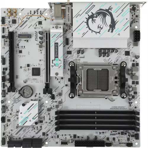 Материнская плата MSI B840M GAMING PLUS WIFI6E Socket AM5 AMD B840 4xDDR5 mATX AC`97 8ch(7.1) 2.5Gg RAID+HDMI