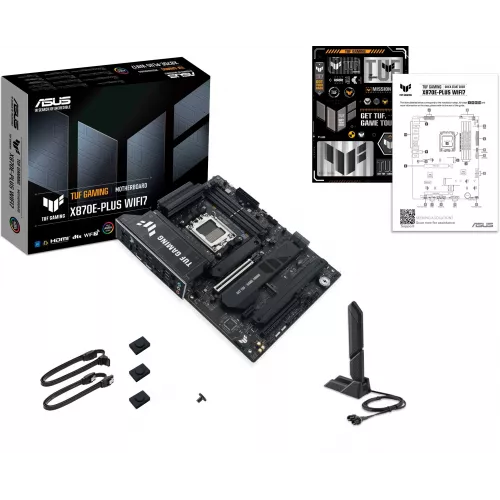 Материнская плата Asus TUF GAMING X870E-PLUS WIFI7 Socket AM5 AMD X870E 4xDDR5 ATX AC`97 8ch(7.1) 2.5Gg RAID+HDMI